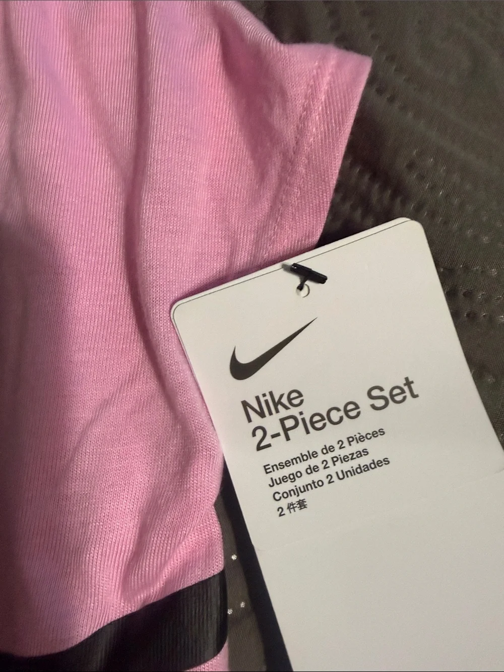 Nike Pink and Black Girls' Athletic Matching Set - Picture 4 of 5